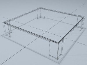 square coffee table 01 Modelo 3D