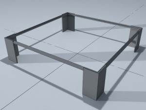 square coffee table 01 Modelo 3D