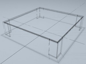 square coffee table 01 Modelo 3D
