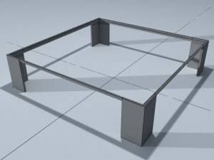 square coffee table 01 Modelo 3D