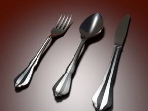 tableware spoon fork knife Model 3D