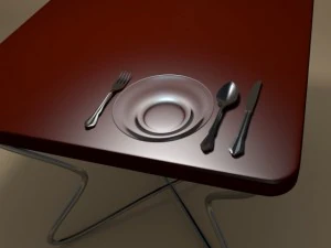 tableware spoon fork knife 3D Model