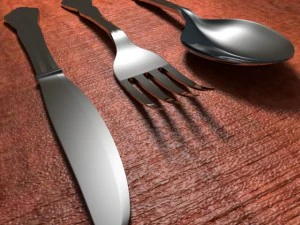 tableware spoon fork knife 3D Model