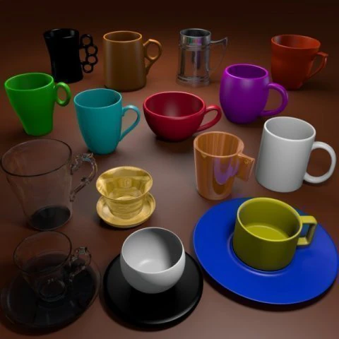 cup pack 3D Model .c4d .max .obj .3ds .fbx .stl .blend 