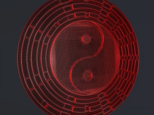yin yang sign 3d Modello 3D