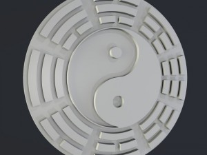 yin yang sign 3d Modello 3D