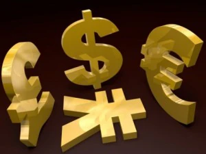 W&auml;hrungssymbole texturiert 3D Modell