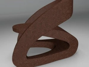 modern deri sandalye 3D Model