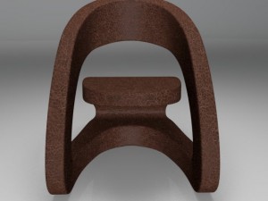 modern leather chair Model 3D