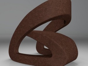 modern leather chair Model 3D