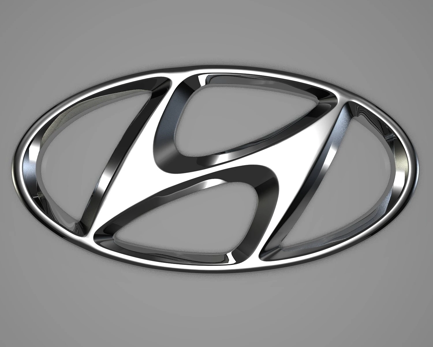 hyundai logo 3D Model .c4d .max .obj .3ds .fbx .stl .blend