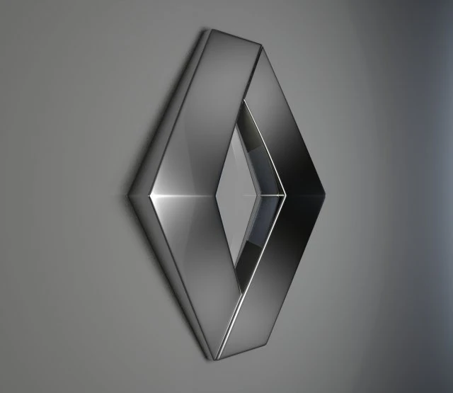 renault logo 3D Model .c4d .max .obj .3ds .fbx .stl .blend 