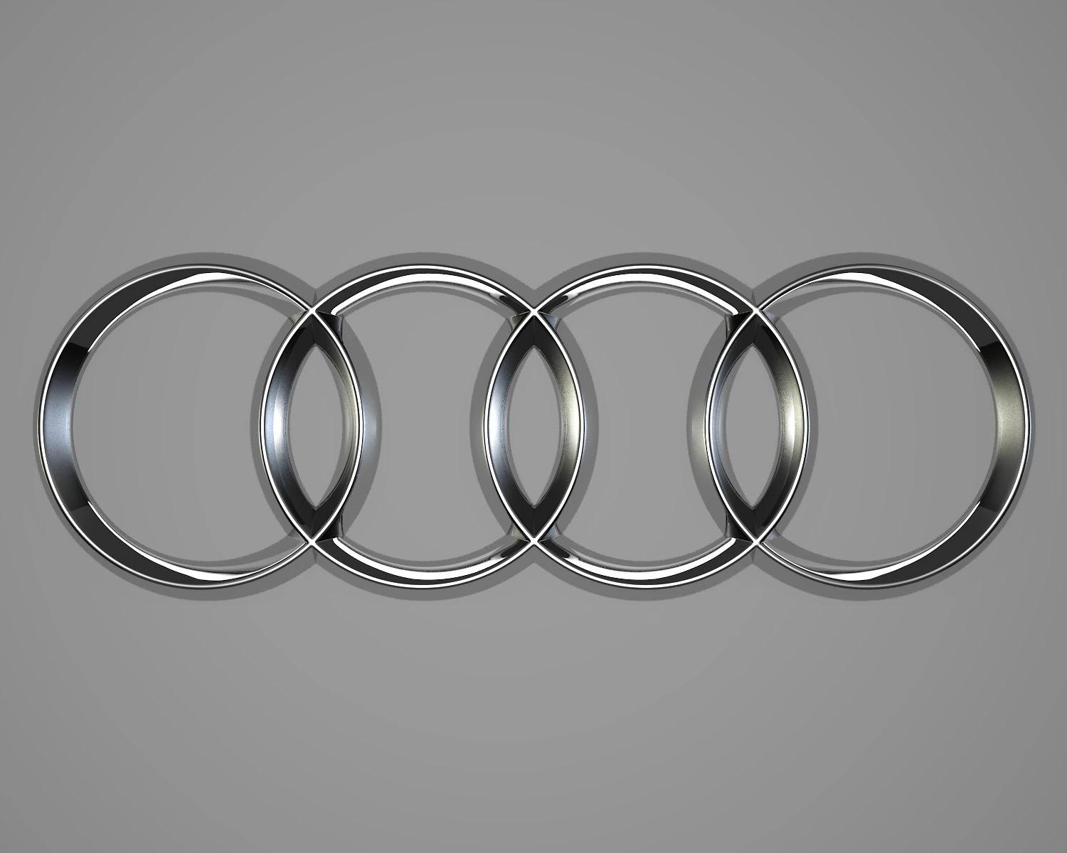 Audi-Logo 3D Modell .c4d .max .obj .3ds .fbx .stl .blend 