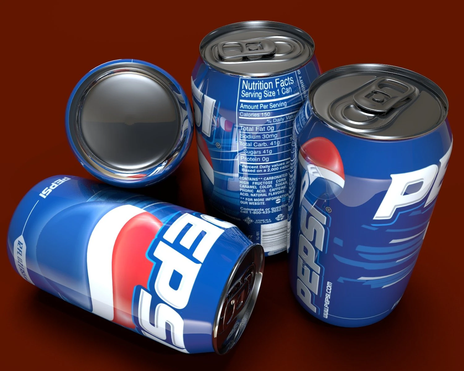 pepsi can 3D Model .c4d .max .obj .3ds .fbx .stl .blend 