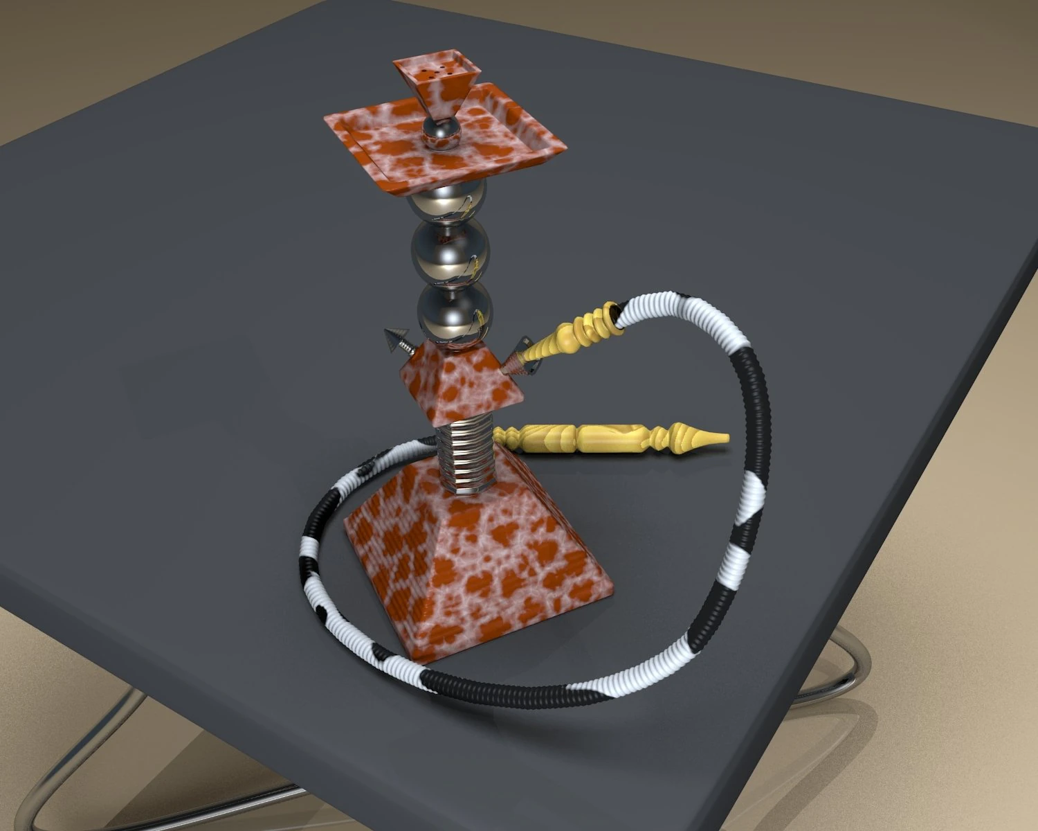 Pyramiden-Shisha 3D Modell .c4d .max .obj .3ds .fbx .stl .blend 