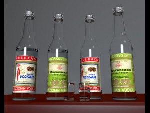 russian vodka 3D मॉडल