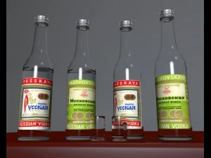 ロシアのウォッカ 3Dモデル