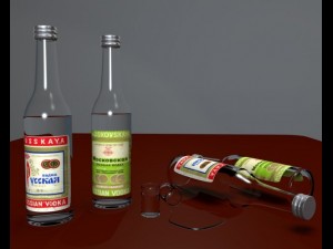 russian vodka Model 3D