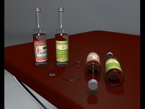 russian vodka Model 3D