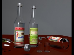 russian vodka Model 3D