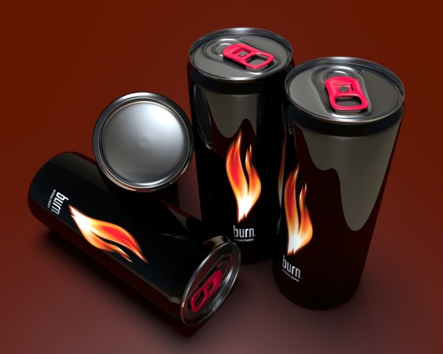 energy drink burn Modelo 3D .c4d .max .obj .3ds .fbx .stl .blend 