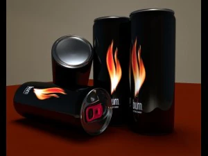 energy drink burn 3D Model