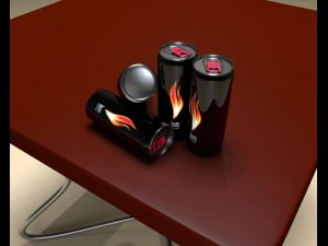 energy drink burn 3D Model