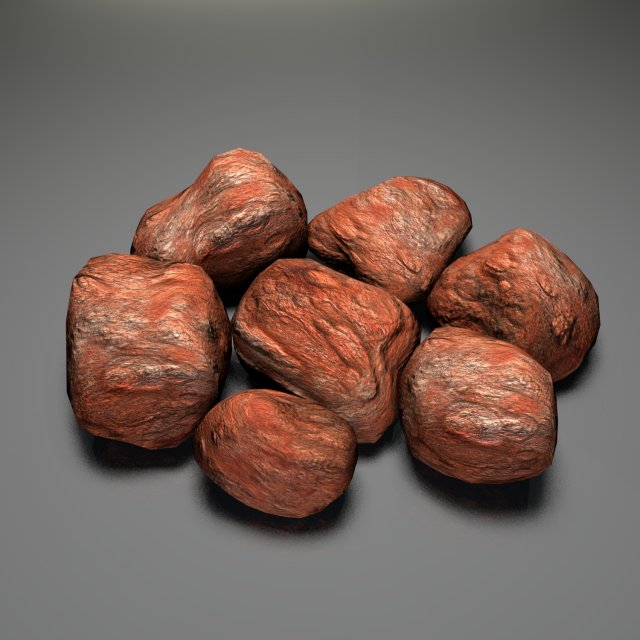 rocky stones lowpoly Model 3D .c4d .max .obj .3ds .fbx .stl .blend 
