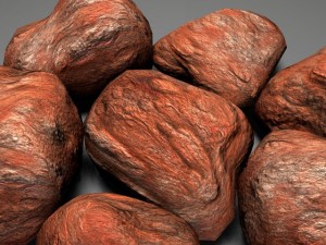 rocky stones lowpoly Model 3D