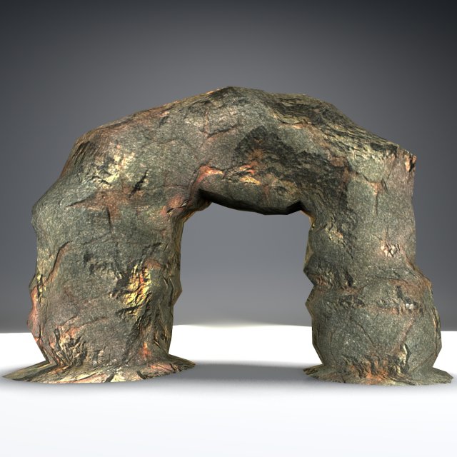 stone arch lowpoly Modelo 3D .c4d .max .obj .3ds .fbx .stl .blend 