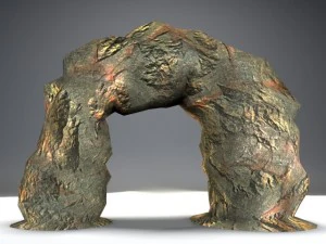 Steinbogen Lowpoly 3D Modell