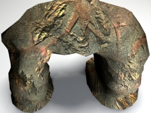 stone arch lowpoly Modelo 3D