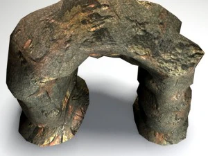 Steinbogen Lowpoly 3D Modell