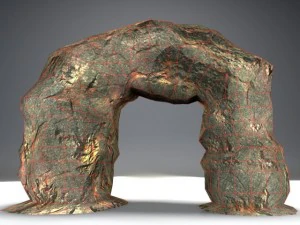 Steinbogen Lowpoly 3D Modell