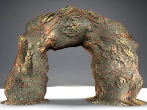 Steinbogen Lowpoly 3D Modell