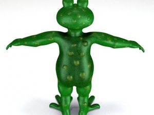 cartoon frog Model 3D