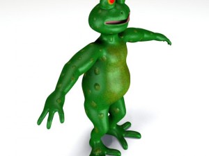 cartoon frog Model 3D