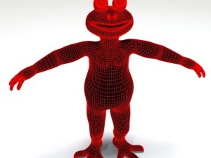 cartoon frog Model 3D