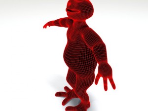 cartoon frog Model 3D
