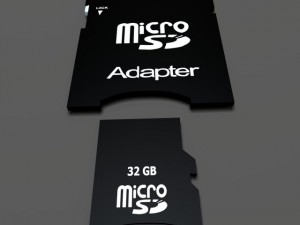 sd card and adapter 3D Model