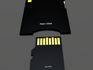 sd card and adapter Model 3D