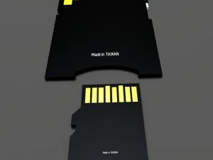 sd card and adapter 3D Model