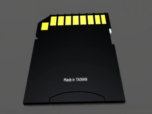 sd card and adapter 3D Model