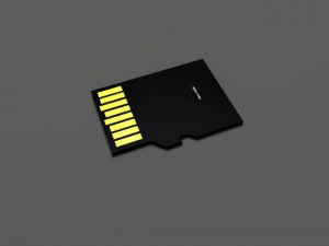 sd card and adapter 3D Model