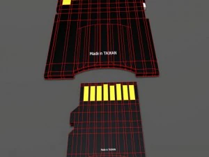 sd card and adapter 3D Model