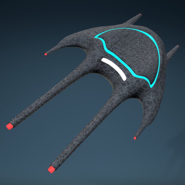 alien spaceship Model 3D .c4d .max .obj .3ds .fbx .stl .blend 
