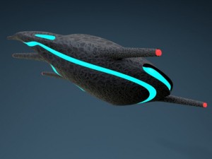 alien spaceship Model 3D