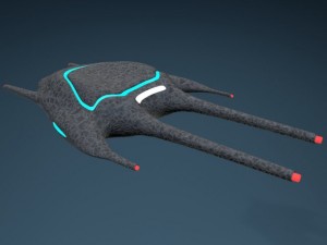 alien spaceship Model 3D