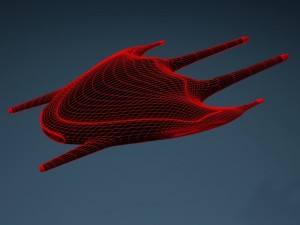 alien spaceship Model 3D