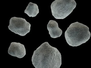 Asteroiden Lowpoly 3D Modell